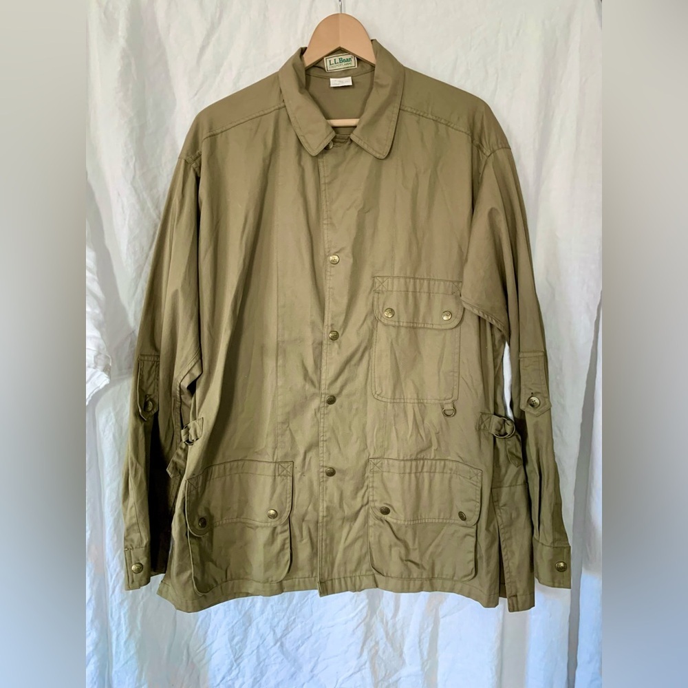 Vintage L.L. Bean Tan Outdoor Safari Field Jacket,  XL